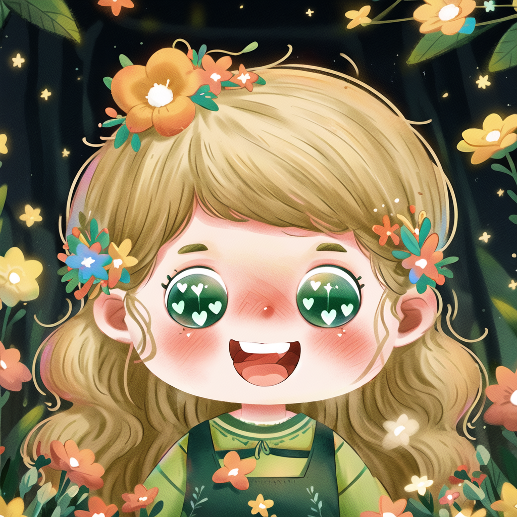 03416-1219743202-_lora_lbtx-013_0.8_,1girl,bangs,blonde hair,chibi,flower,green shirt,hair ornament,heart,lbtx,long hair,medium hair,open mouth,s.png